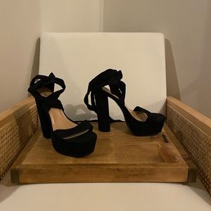 Fashion Nova Plot Twist Lace Up Platform Heels